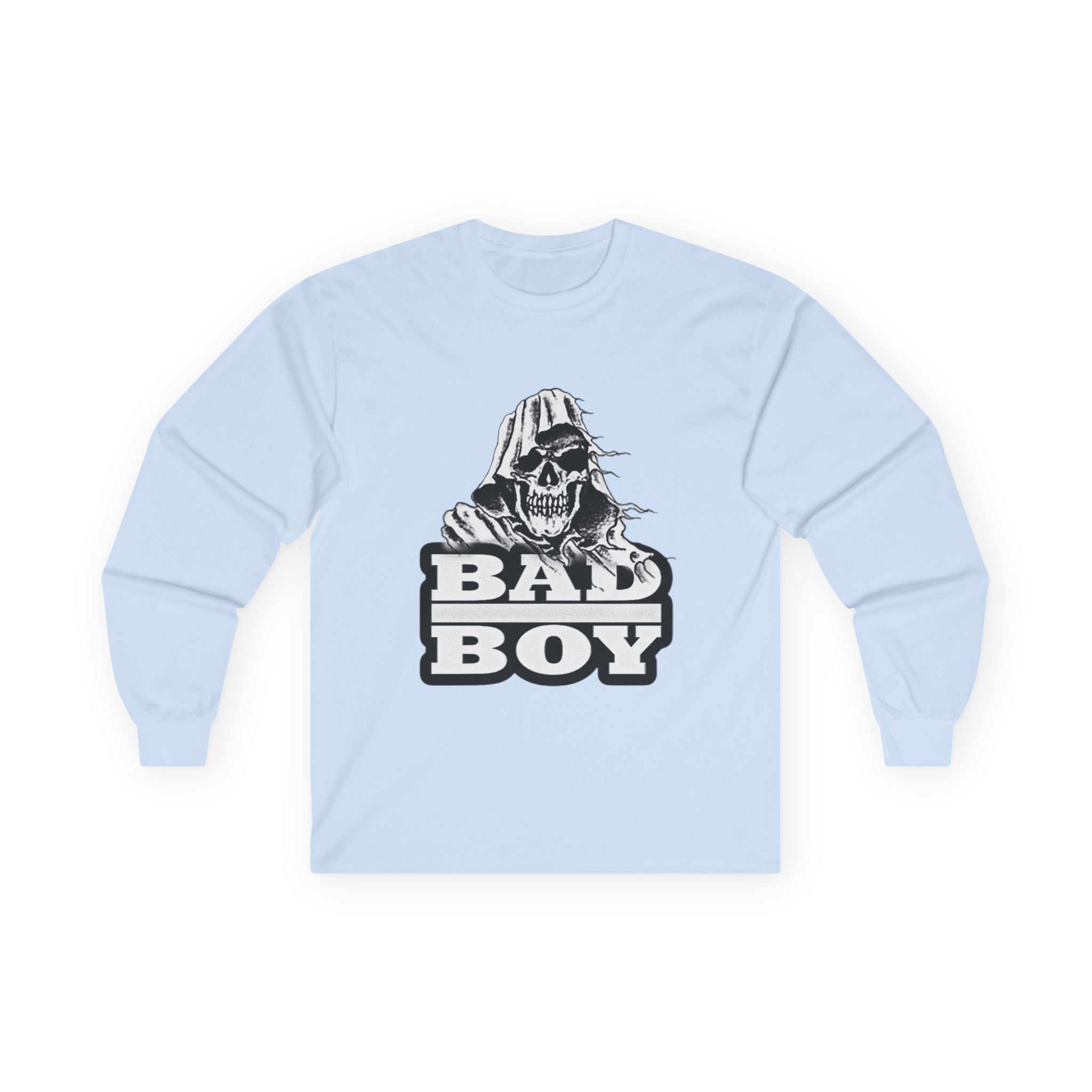 Bad Boy Skull Long Sleeve Tee — Edgy Gothic Streetwear Graphic Shirt
