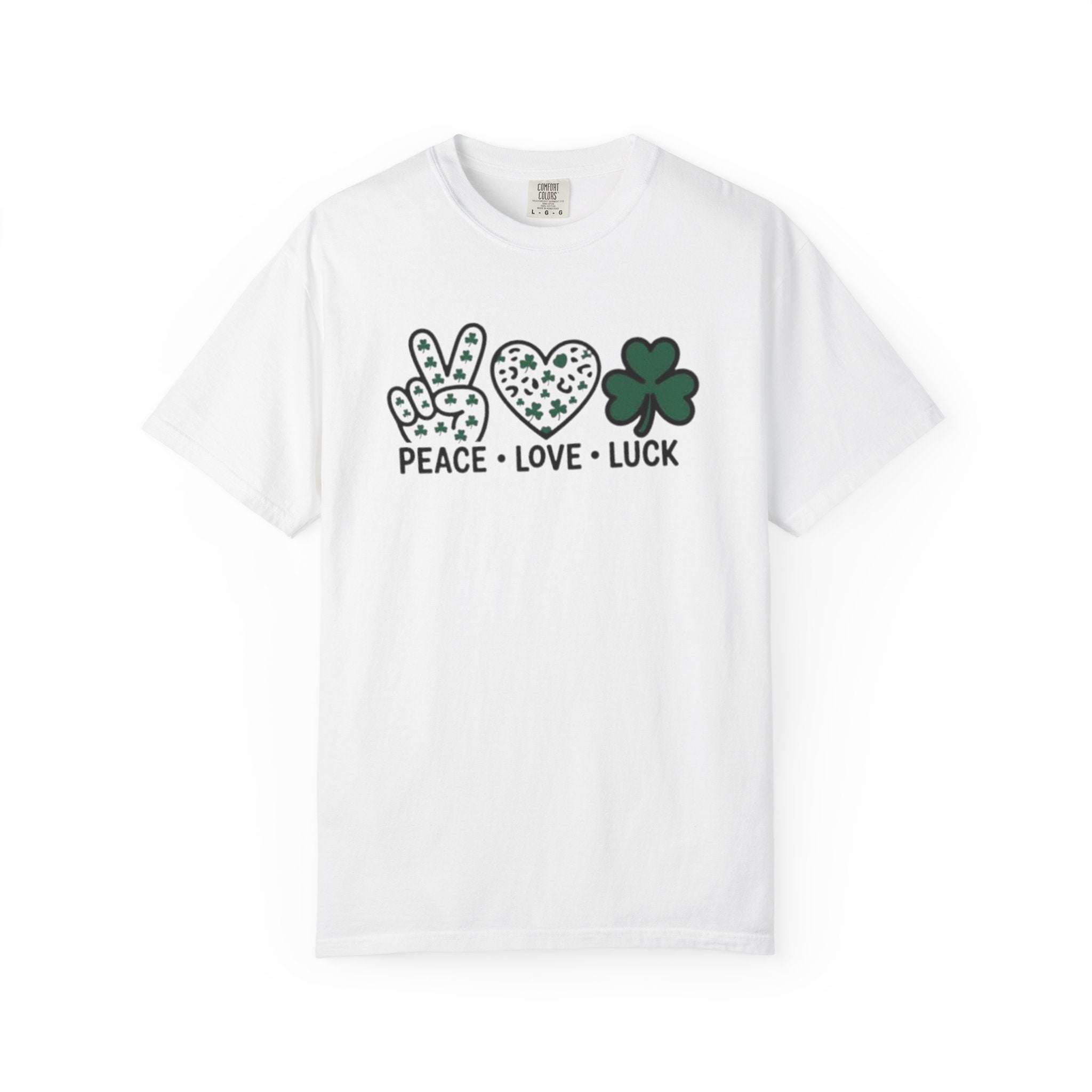 Peace Love Luck T-Shirt — St. Patrick’s Day Shamrock Tee
