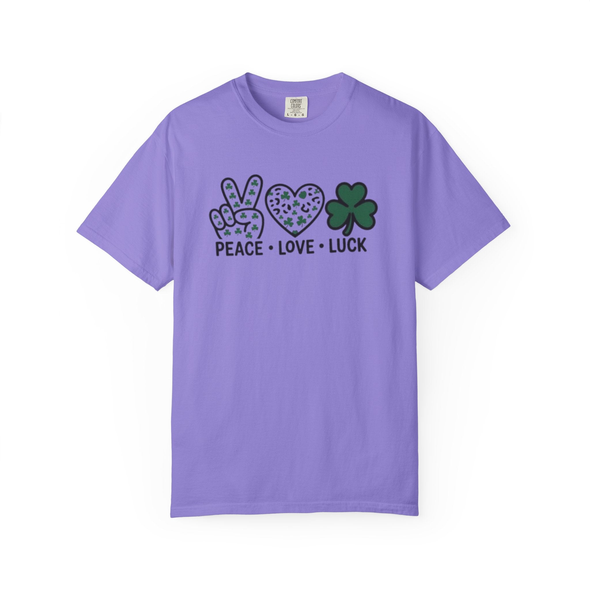 Peace Love Luck T-Shirt — St. Patrick’s Day Shamrock Tee