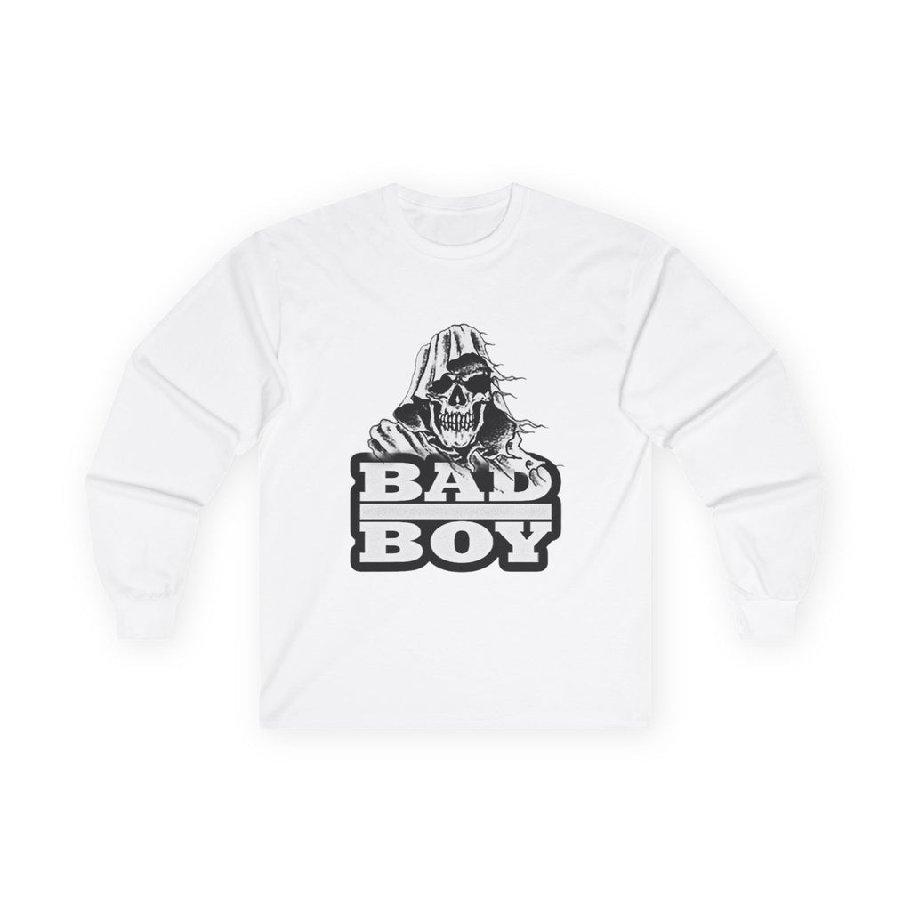 Bad Boy Skull Long Sleeve Tee — Edgy Gothic Streetwear Graphic Shirt