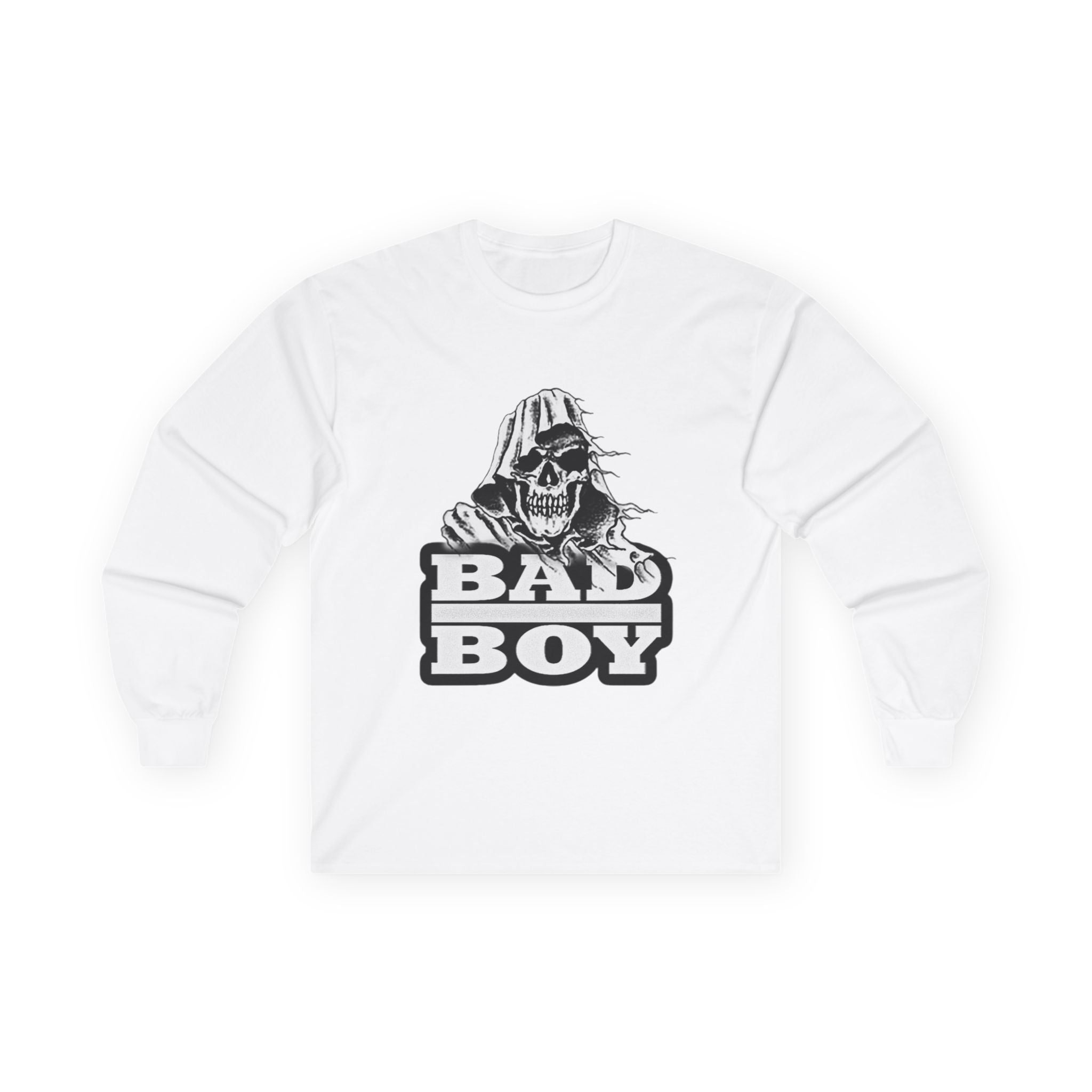 Bad Boy Skull Long Sleeve Tee — Edgy Gothic Streetwear Graphic Shirt