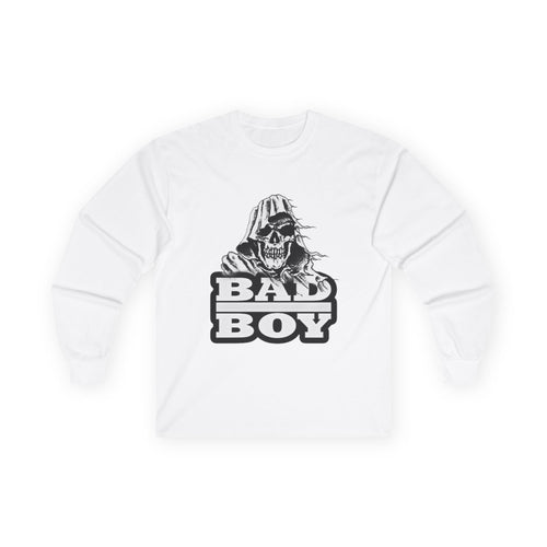 Bad Boy Skull Long Sleeve Tee — Edgy Gothic Streetwear Graphic Shirt