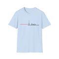 Paris Eiffel Minimalist T-Shirt — Slim Line French Flag Design