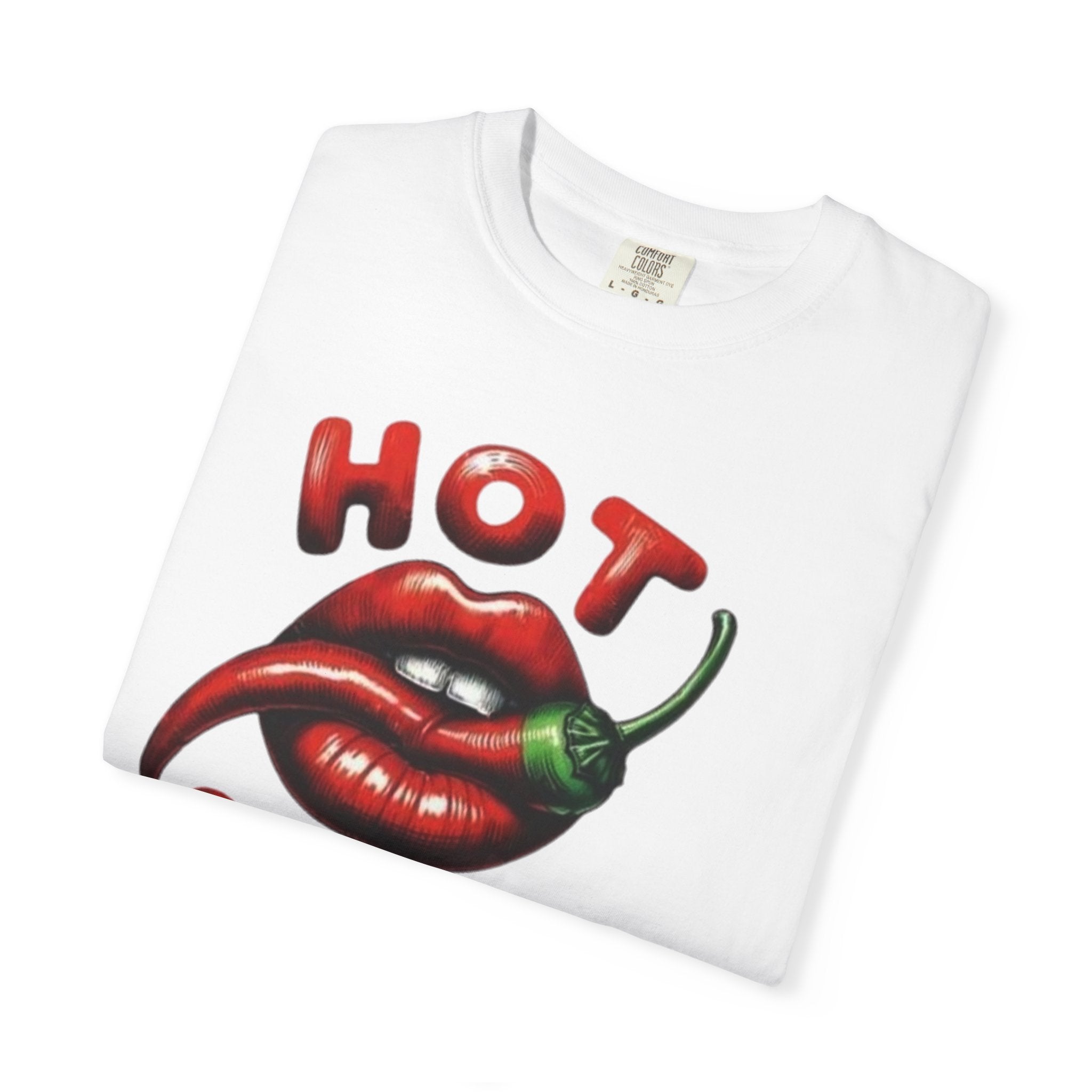 Hot Stuff T-Shirt — Spicy Lips & Chili Graphic Tee