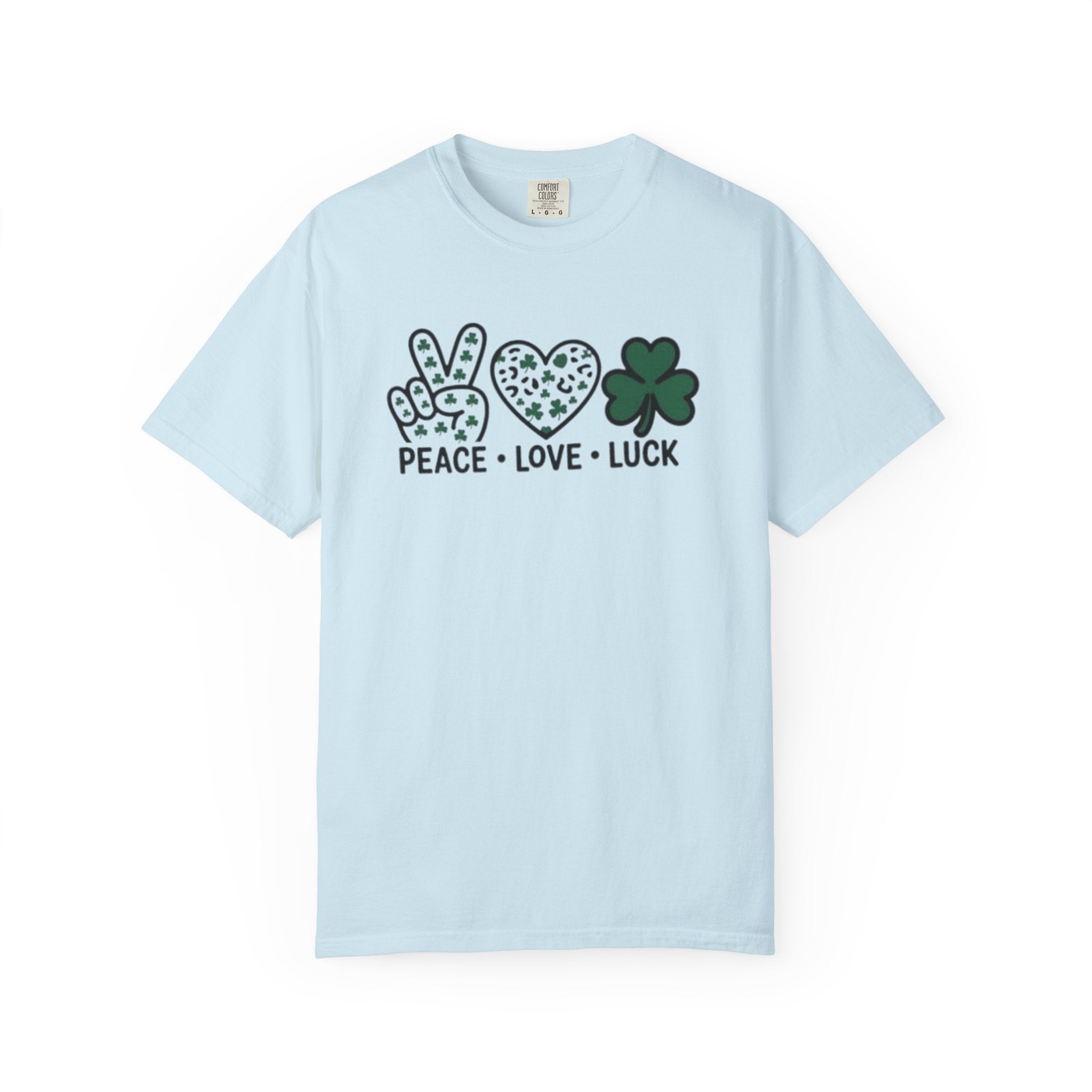Peace Love Luck T-Shirt — St. Patrick’s Day Shamrock Tee