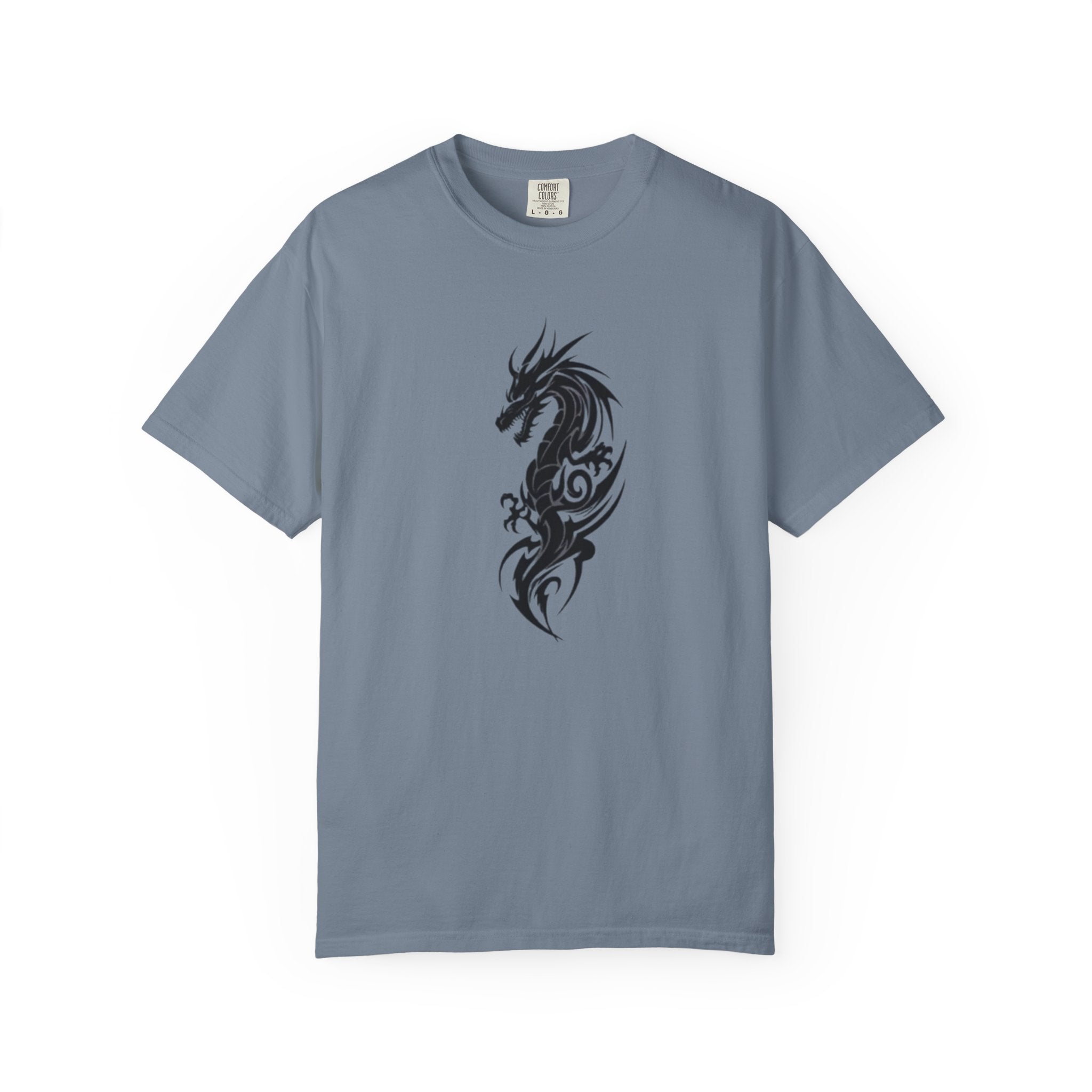 Dragon Tattoo T-Shirt — Tribal Black Dragon Graphic Tee