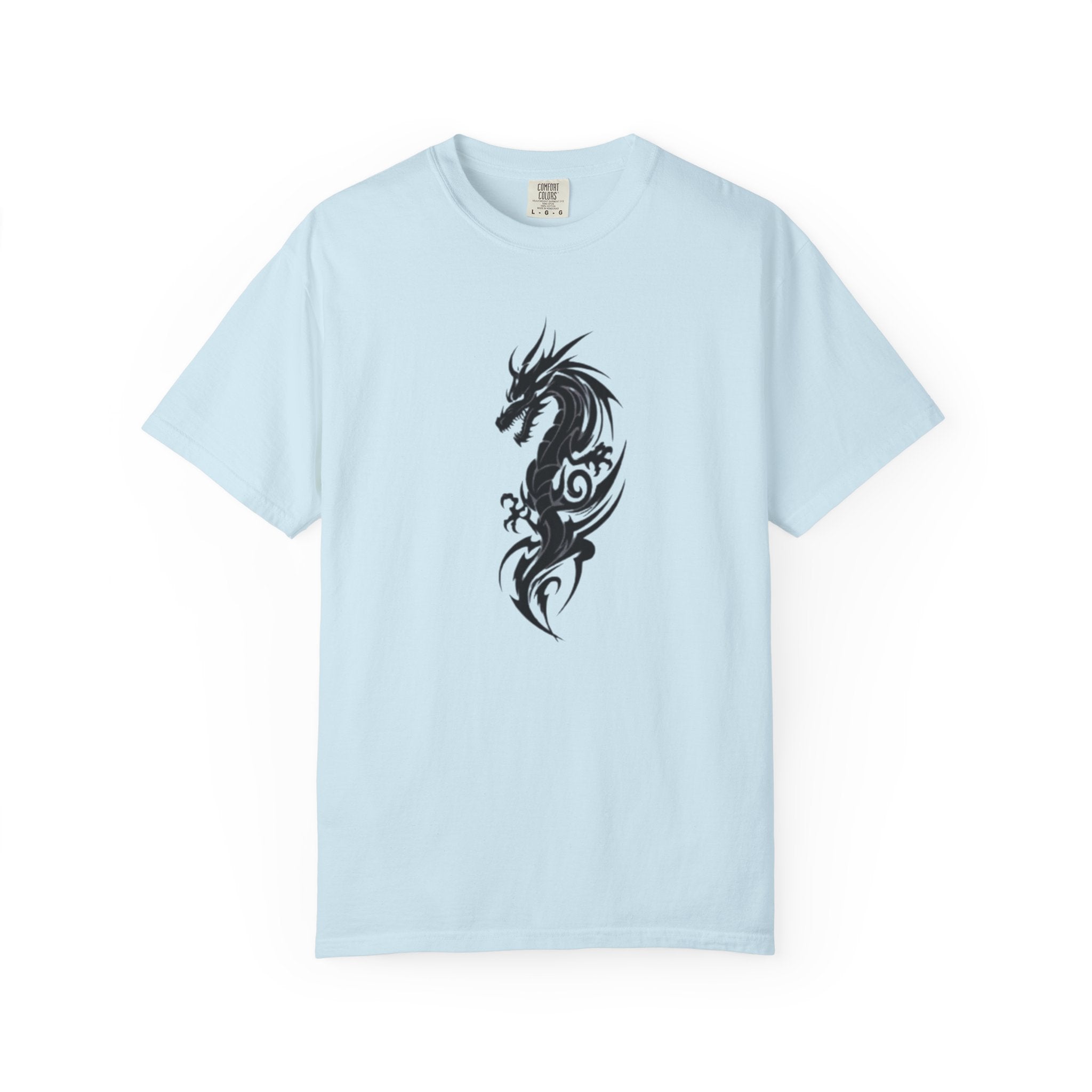 Dragon Tattoo T-Shirt — Tribal Black Dragon Graphic Tee
