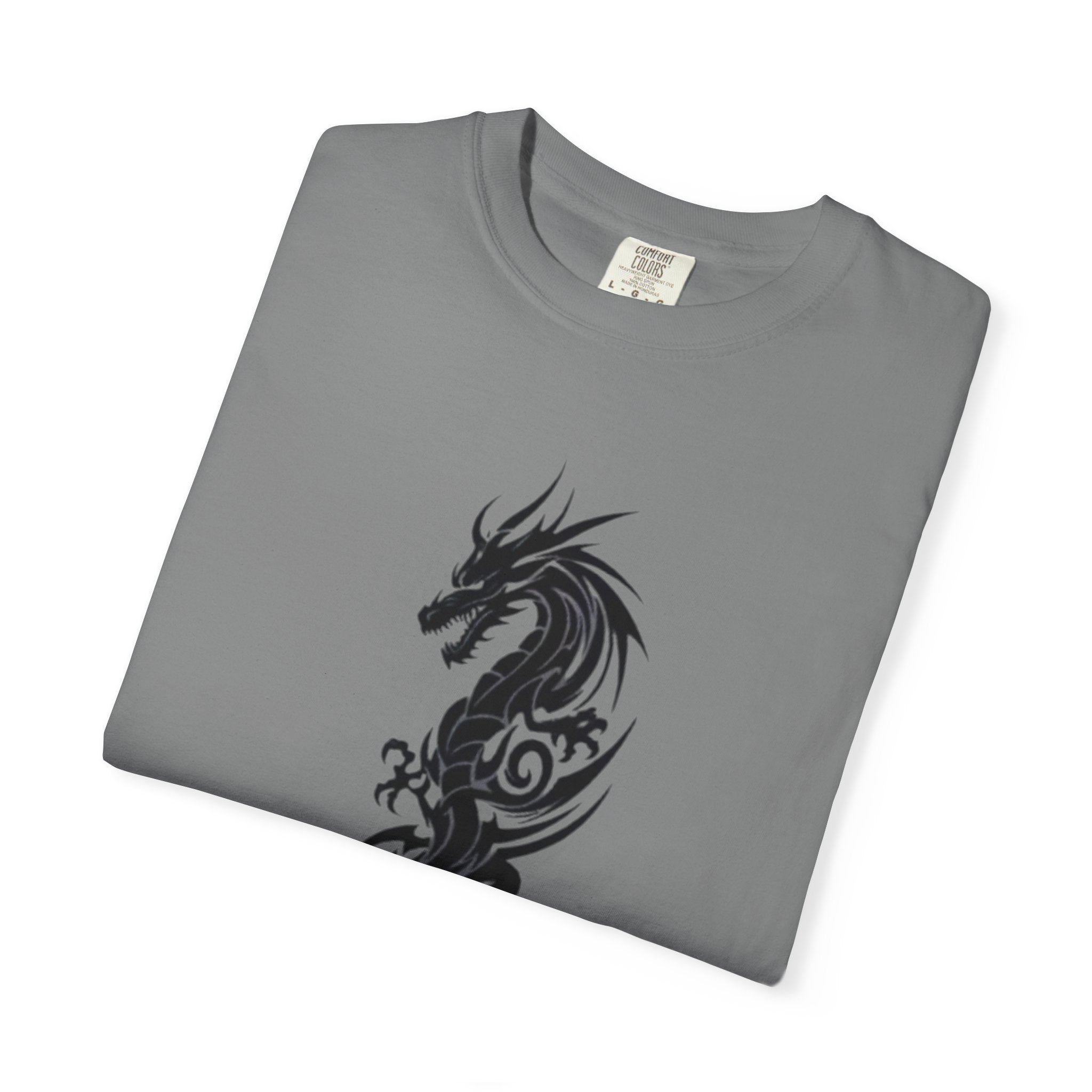 Dragon Tattoo T-Shirt — Tribal Black Dragon Graphic Tee
