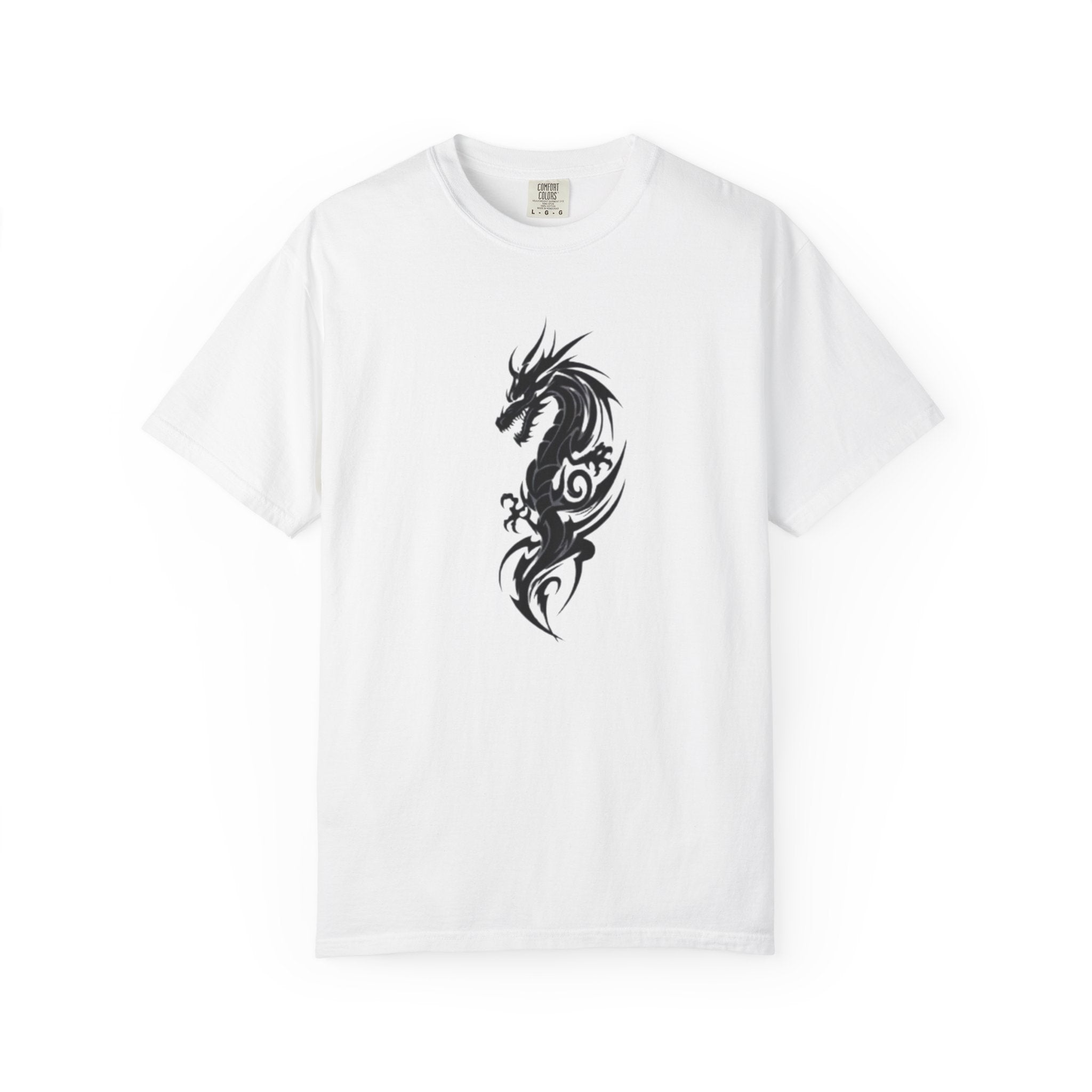 Dragon Tattoo T-Shirt — Tribal Black Dragon Graphic Tee