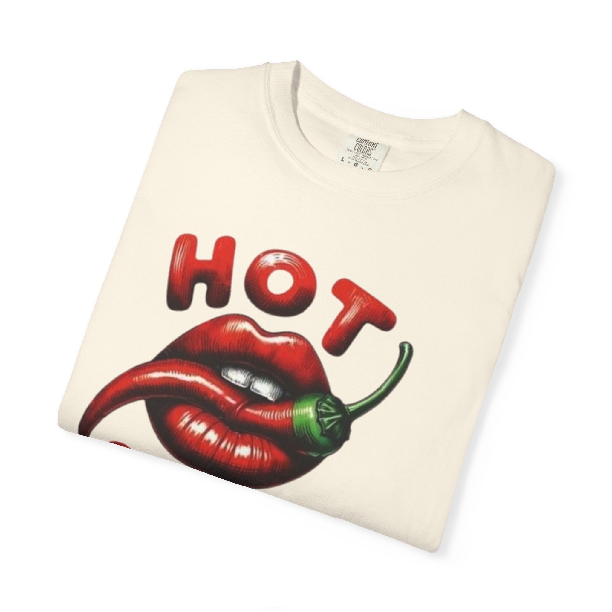 Hot Stuff T-Shirt — Spicy Lips & Chili Graphic Tee