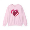 Heart Graphic Crewneck Sweatshirt – Pink Swirl Love Design