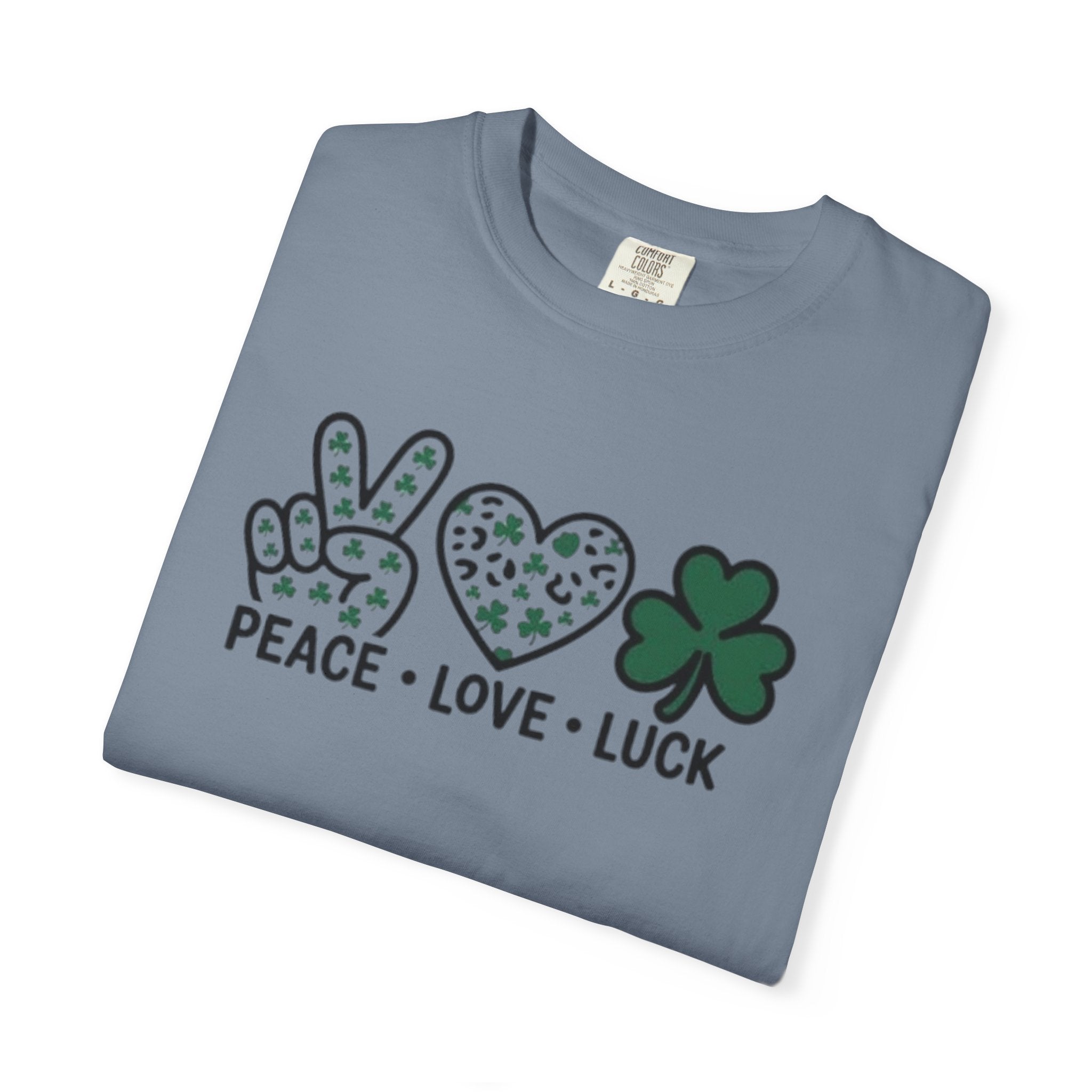 Peace Love Luck T-Shirt — St. Patrick’s Day Shamrock Tee