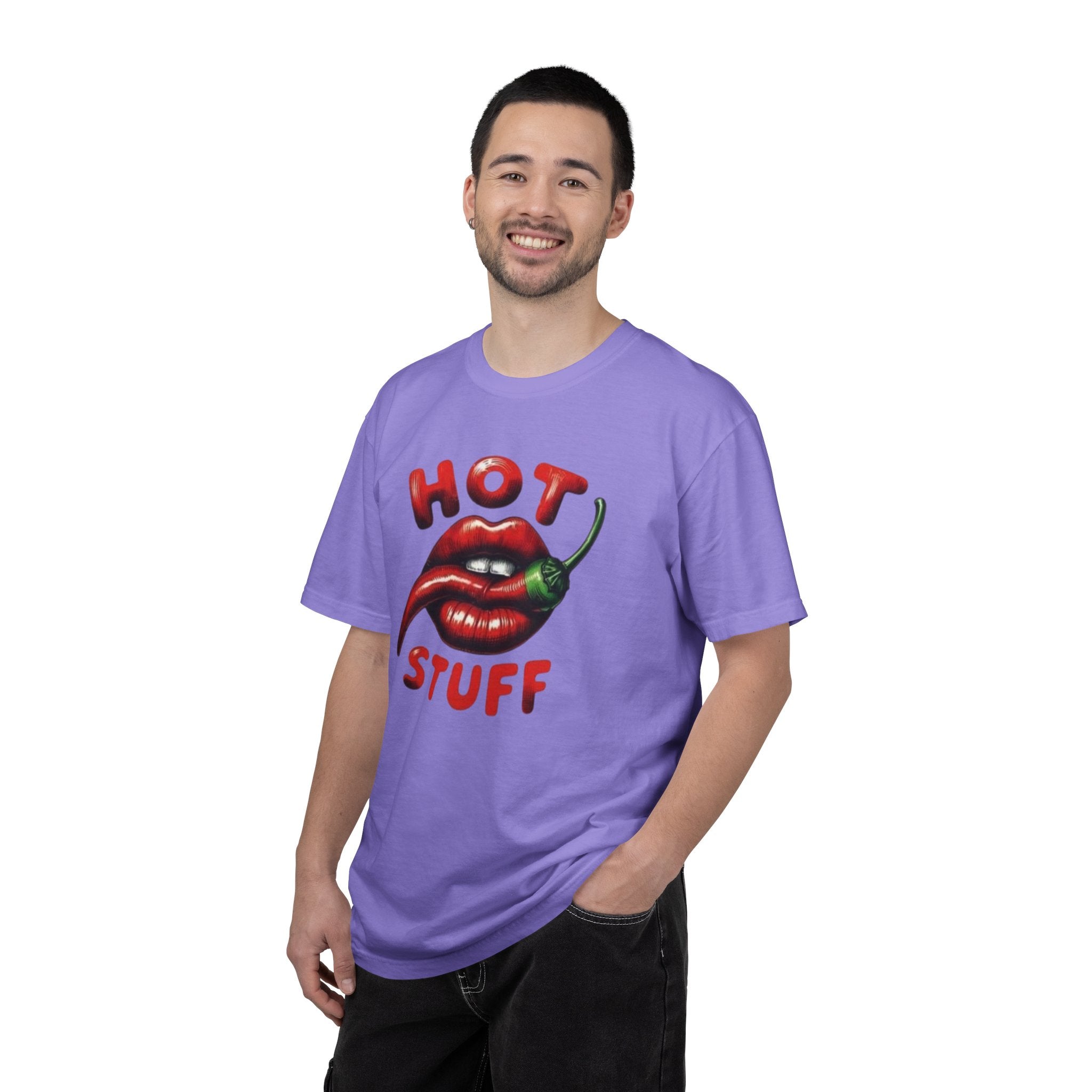 Hot Stuff T-Shirt — Spicy Lips & Chili Graphic Tee