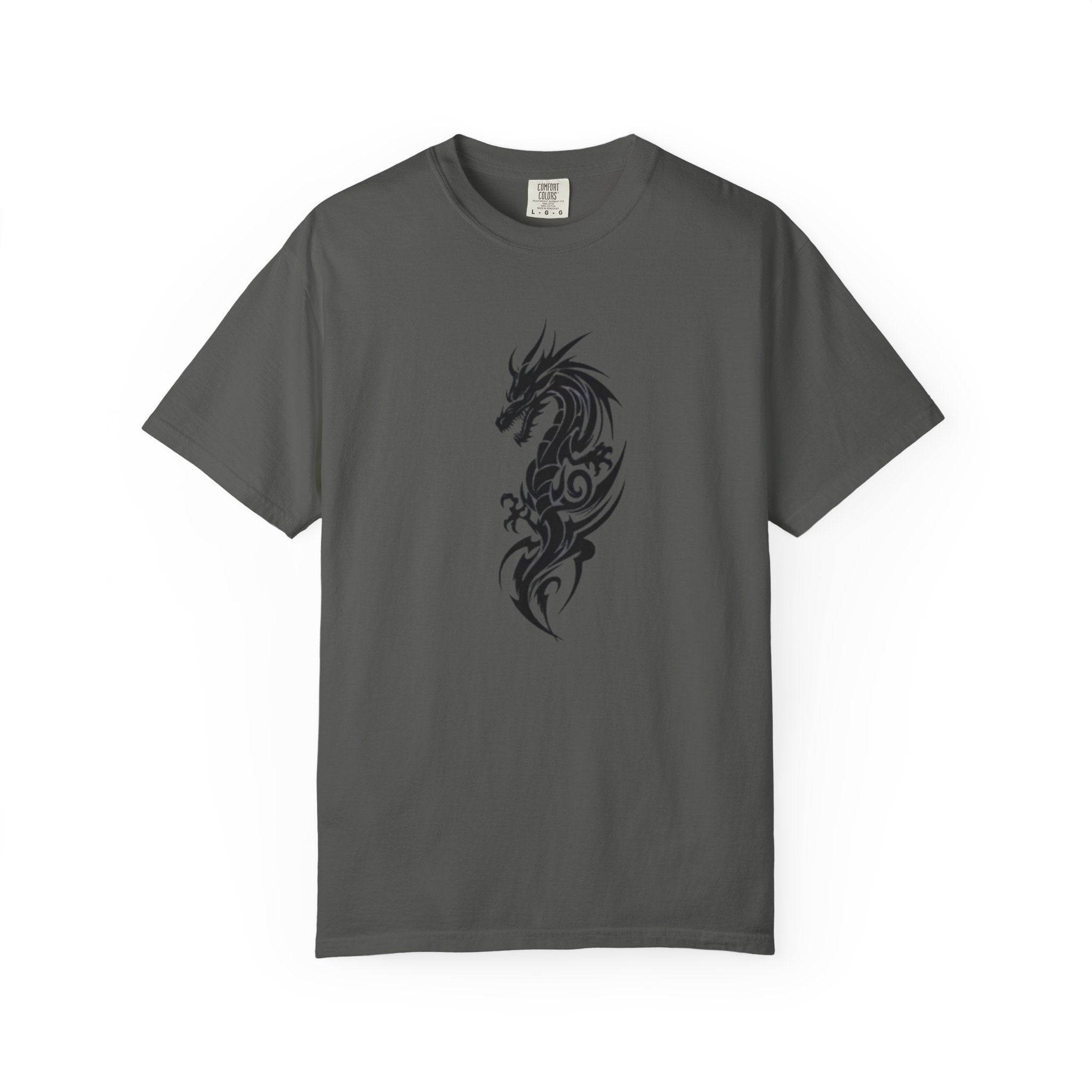 Dragon Tattoo T-Shirt — Tribal Black Dragon Graphic Tee