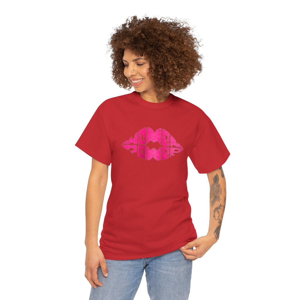 Women Power Lip Print T-Shirt — Feminist Graphic Tee