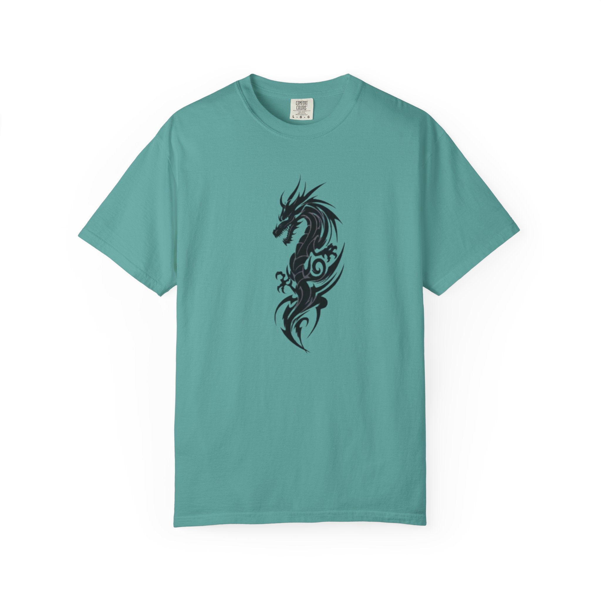 Dragon Tattoo T-Shirt — Tribal Black Dragon Graphic Tee