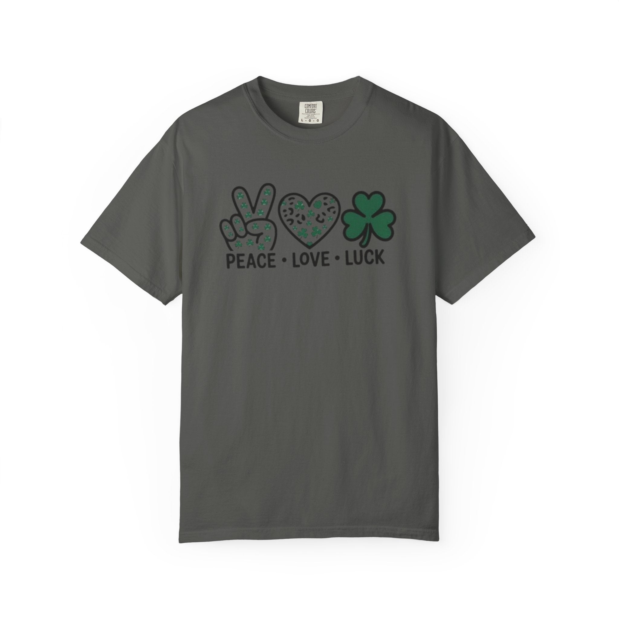 Peace Love Luck T-Shirt — St. Patrick’s Day Shamrock Tee