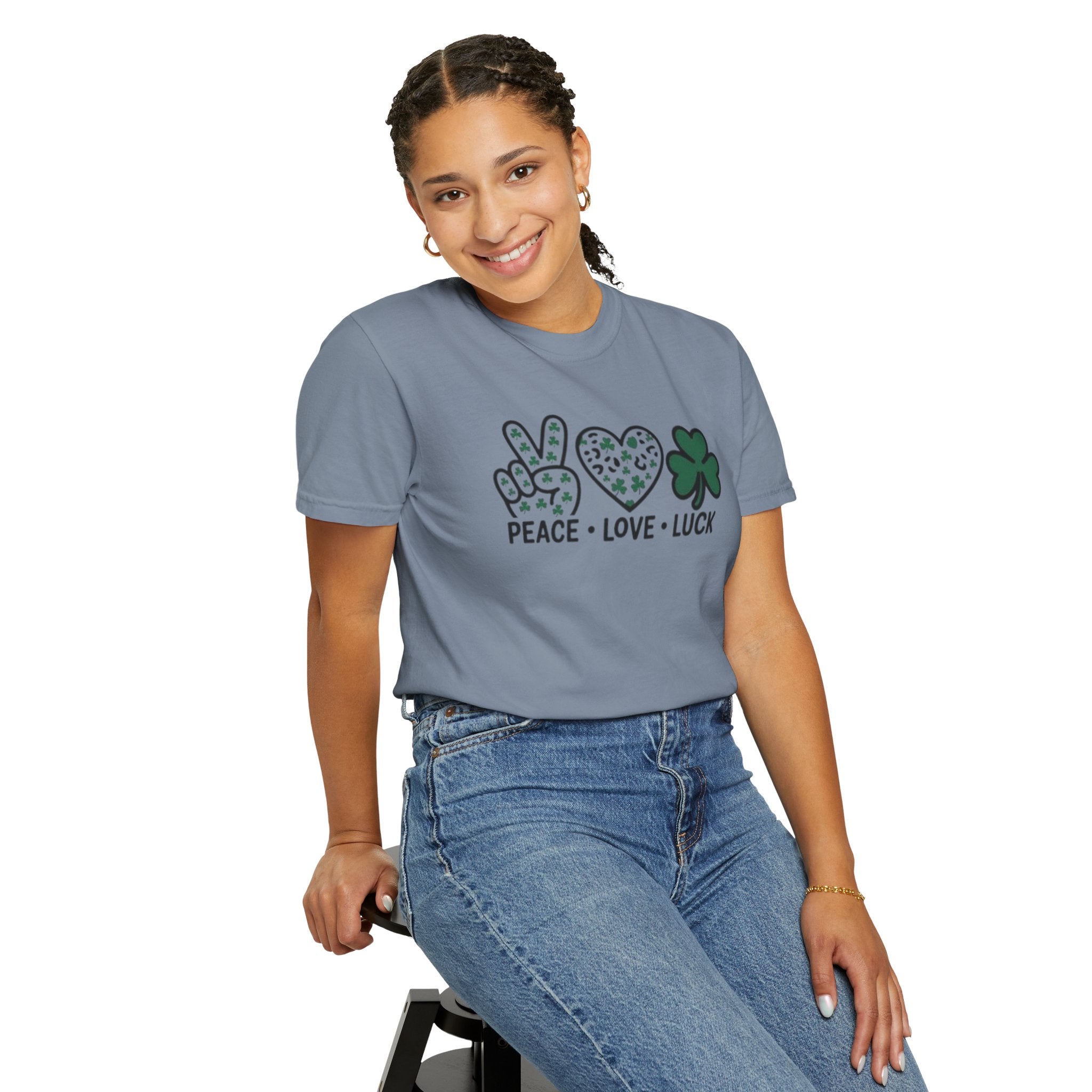 Peace Love Luck T-Shirt — St. Patrick’s Day Shamrock Tee