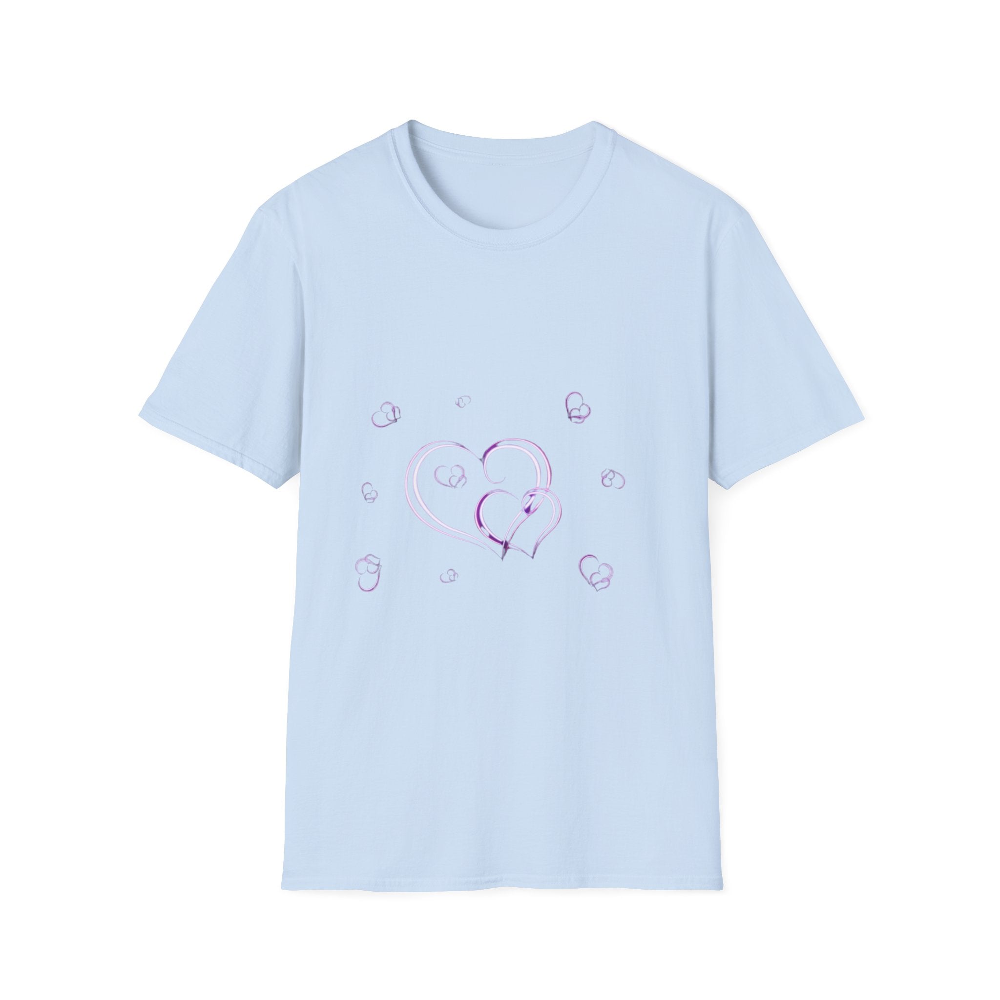 Heart Bubble T-Shirt — Pastel Purple Heart and Bubbles Tee