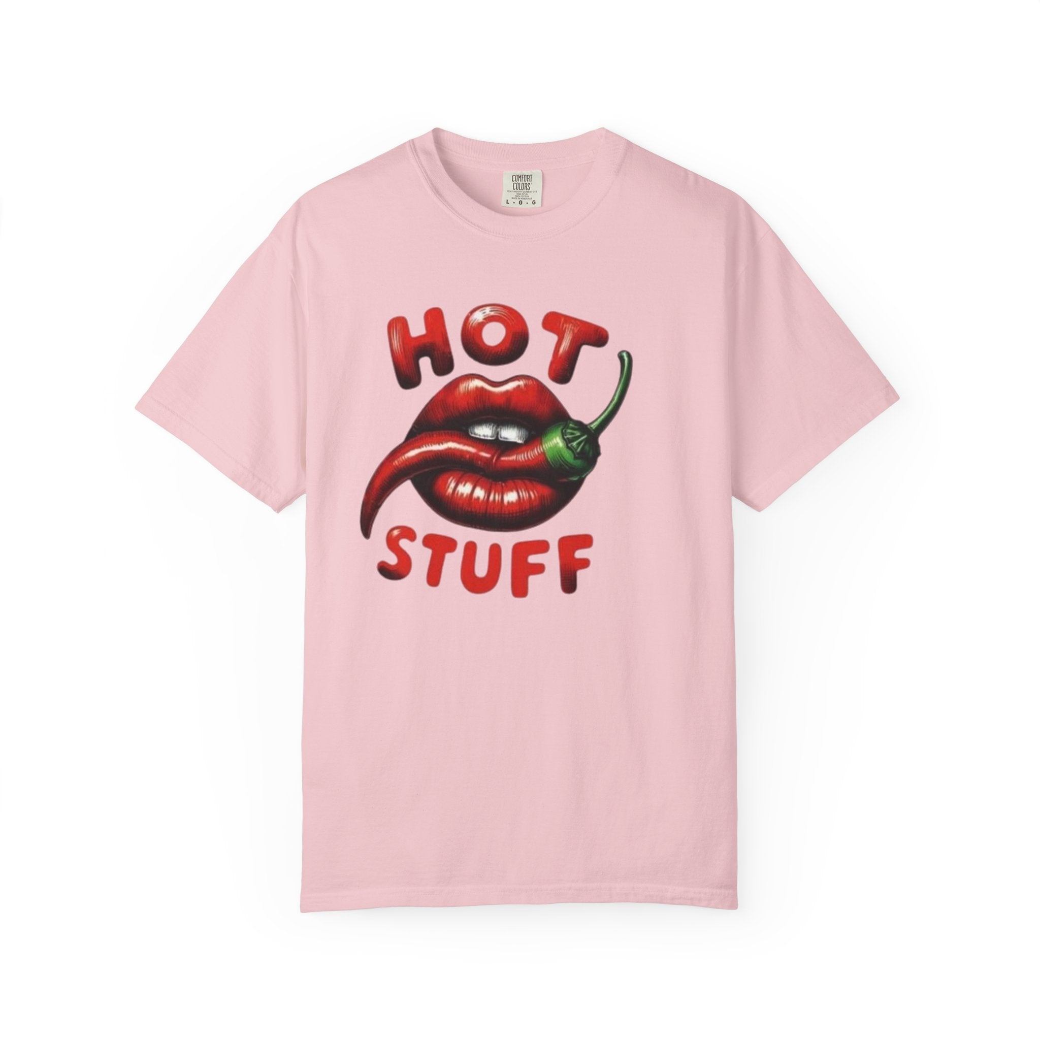 Hot Stuff T-Shirt — Spicy Lips & Chili Graphic Tee