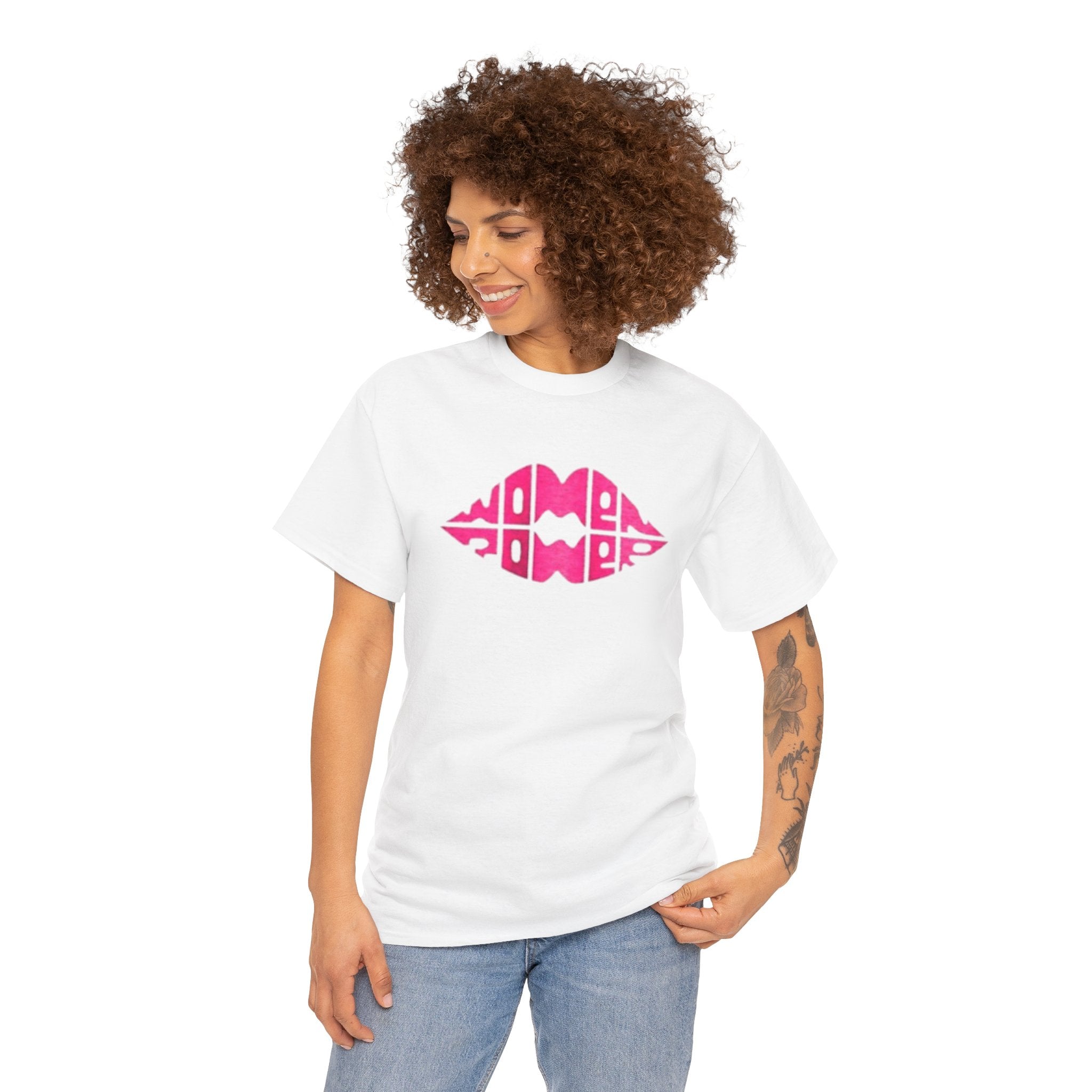 Women Power Lip Print T-Shirt — Feminist Graphic Tee