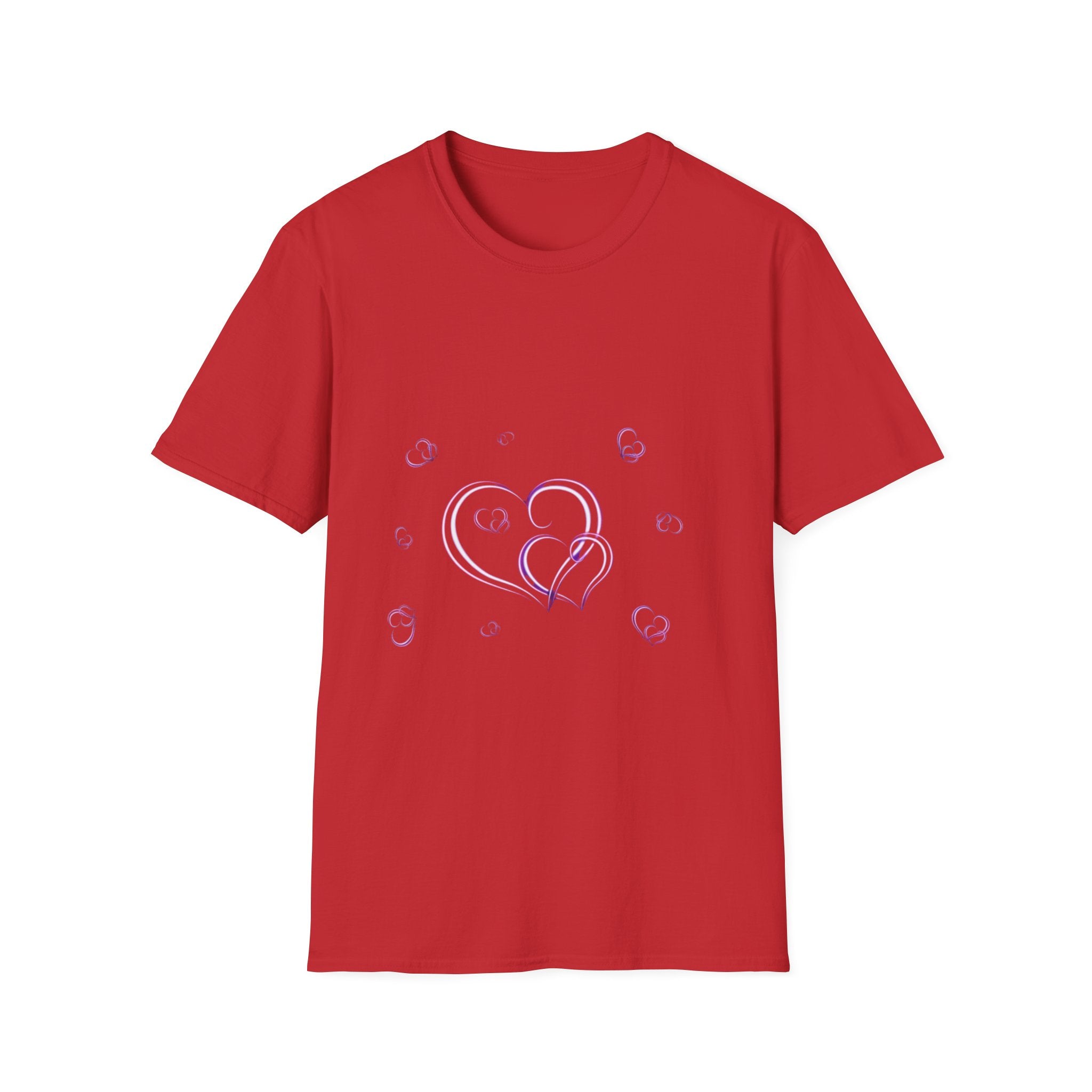 Heart Bubble T-Shirt — Pastel Purple Heart and Bubbles Tee