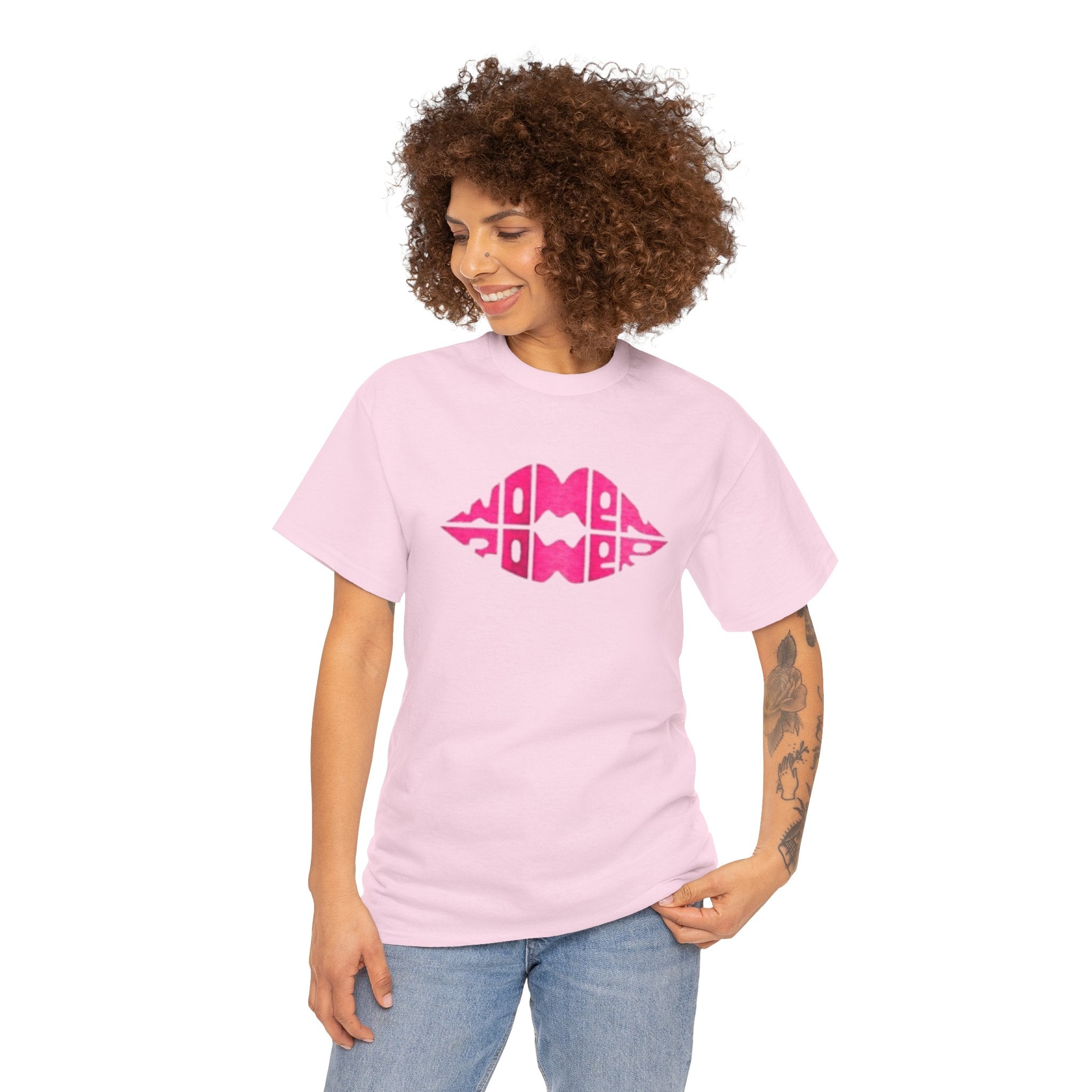 Women Power Lip Print T-Shirt — Feminist Graphic Tee