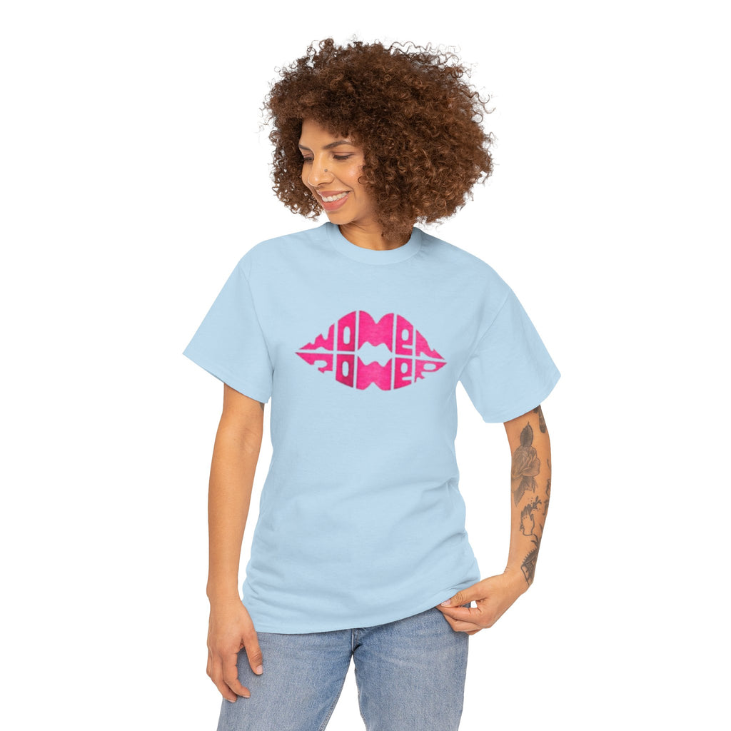 Women Power Lip Print T-Shirt — Feminist Graphic Tee