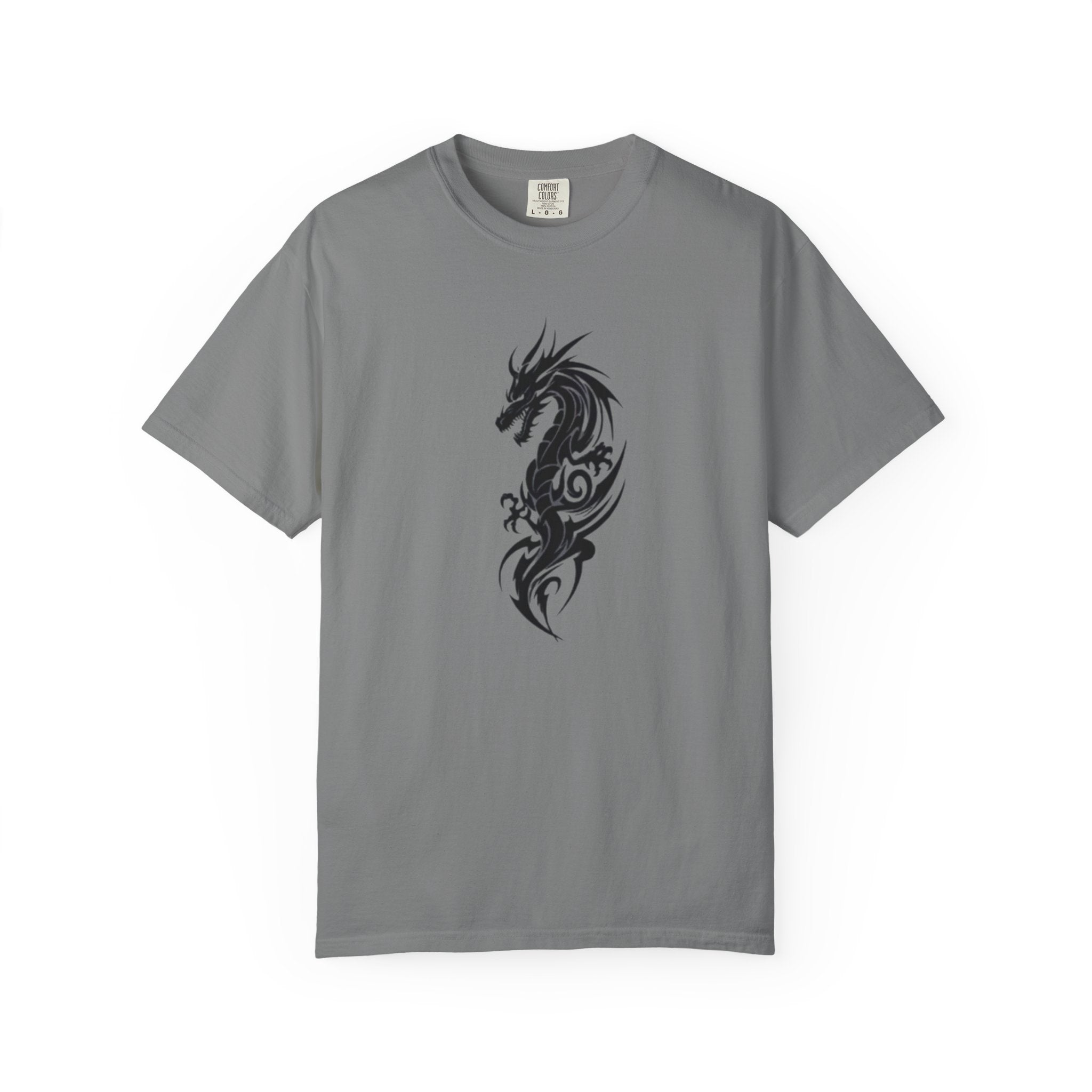 Dragon Tattoo T-Shirt — Tribal Black Dragon Graphic Tee