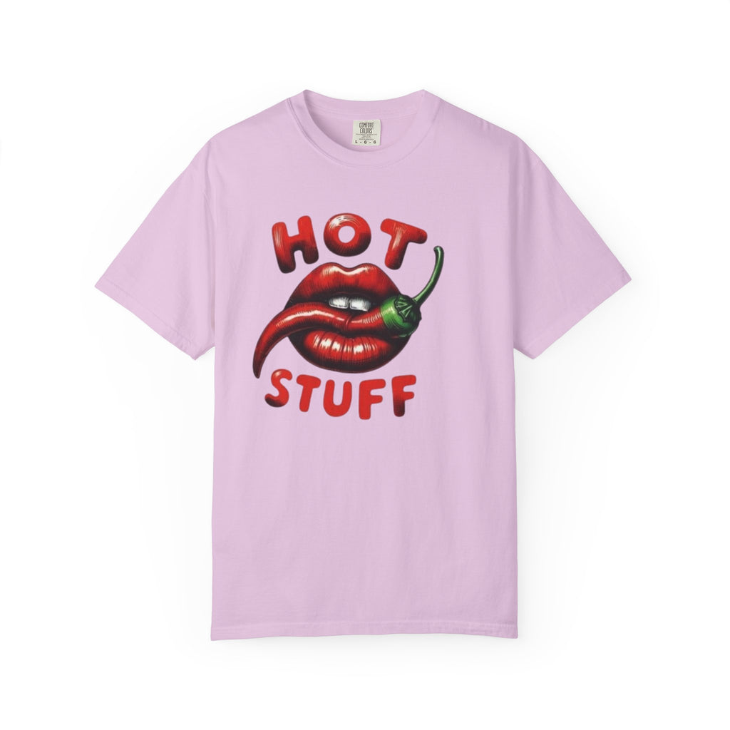 Hot Stuff T-Shirt — Spicy Lips & Chili Graphic Tee