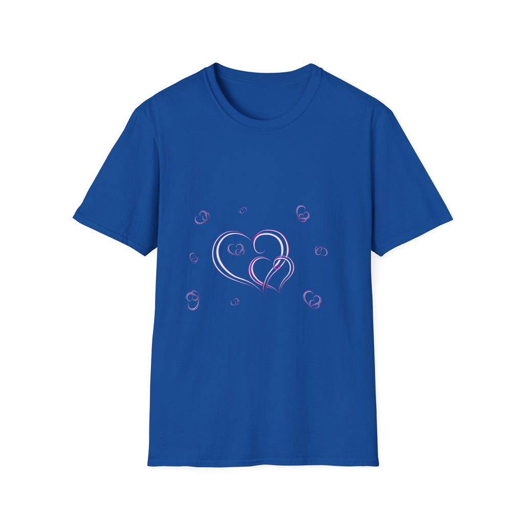 Heart Bubble T-Shirt — Pastel Purple Heart and Bubbles Tee
