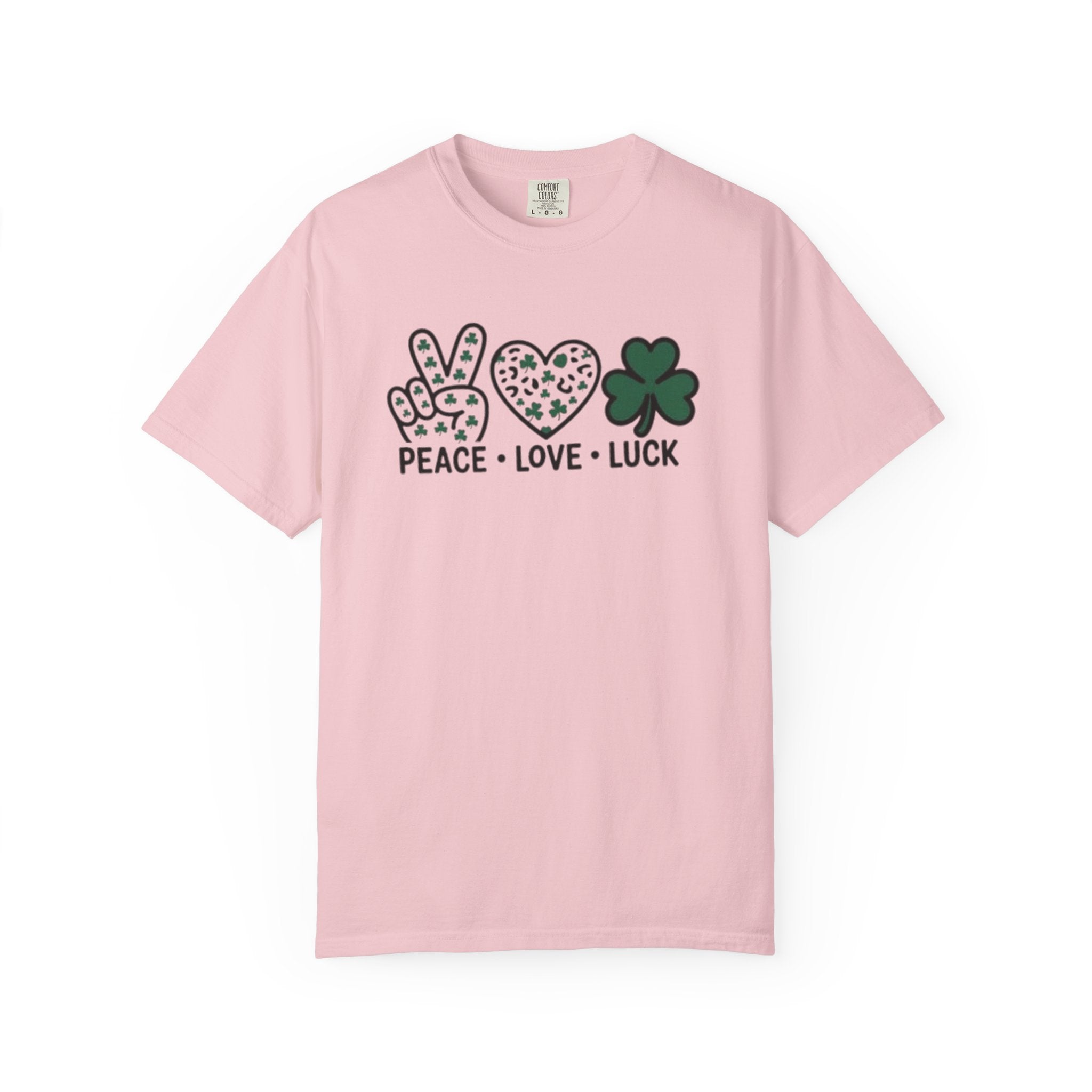 Peace Love Luck T-Shirt — St. Patrick’s Day Shamrock Tee