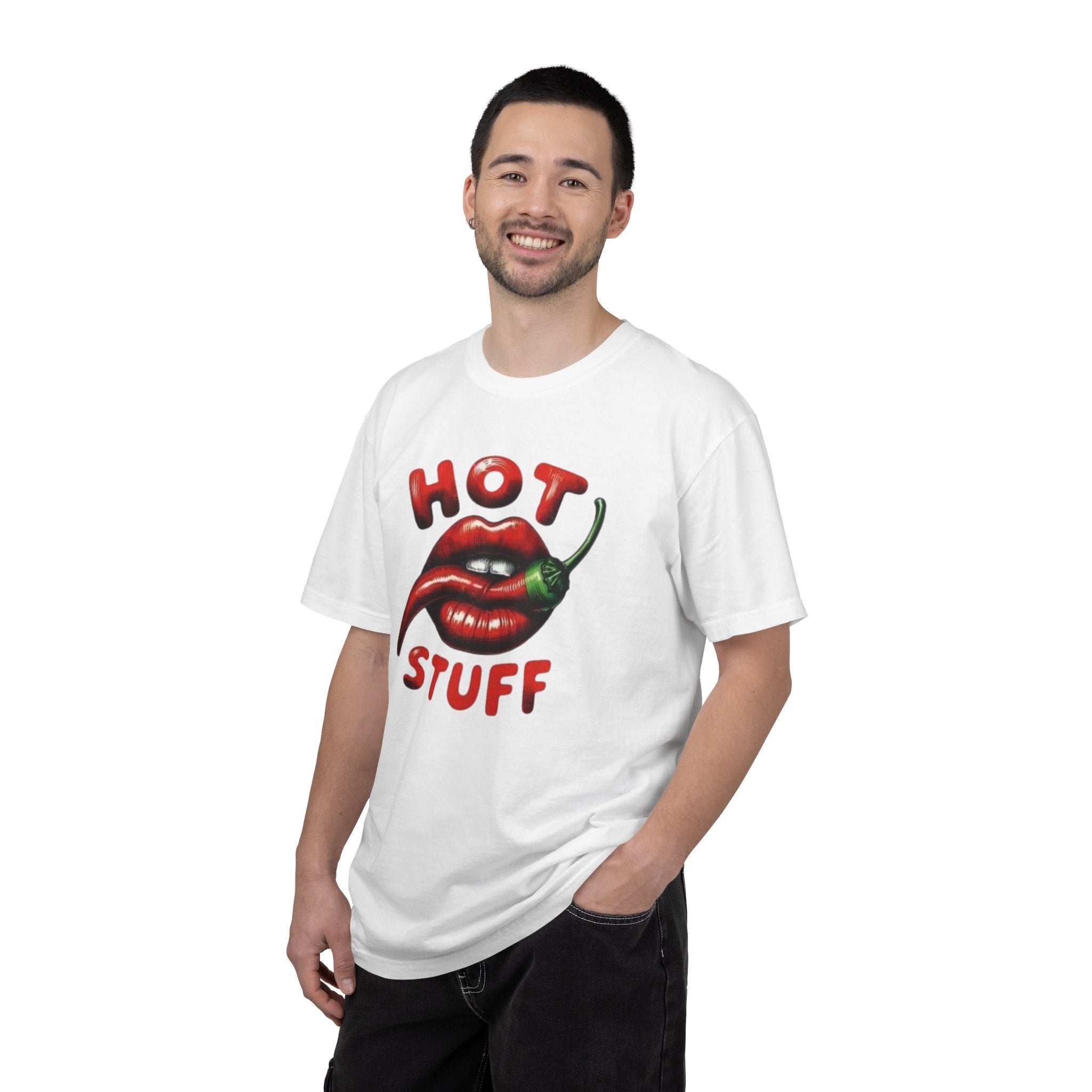 Hot Stuff T-Shirt — Spicy Lips & Chili Graphic Tee