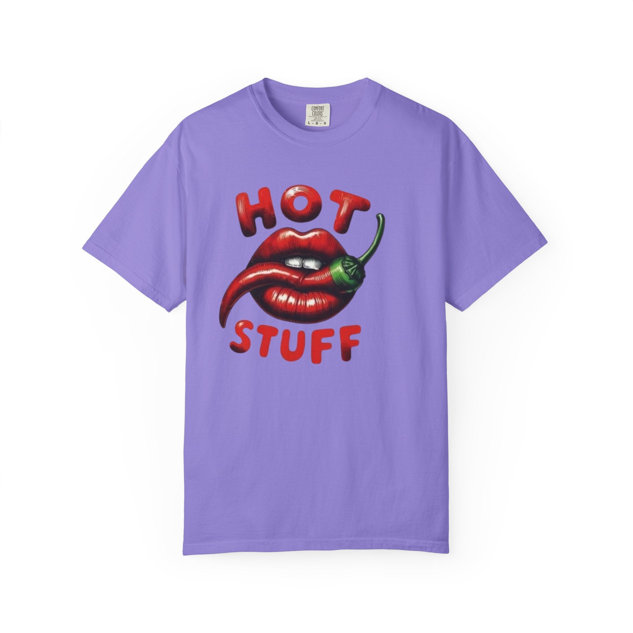 Hot Stuff T-Shirt — Spicy Lips & Chili Graphic Tee
