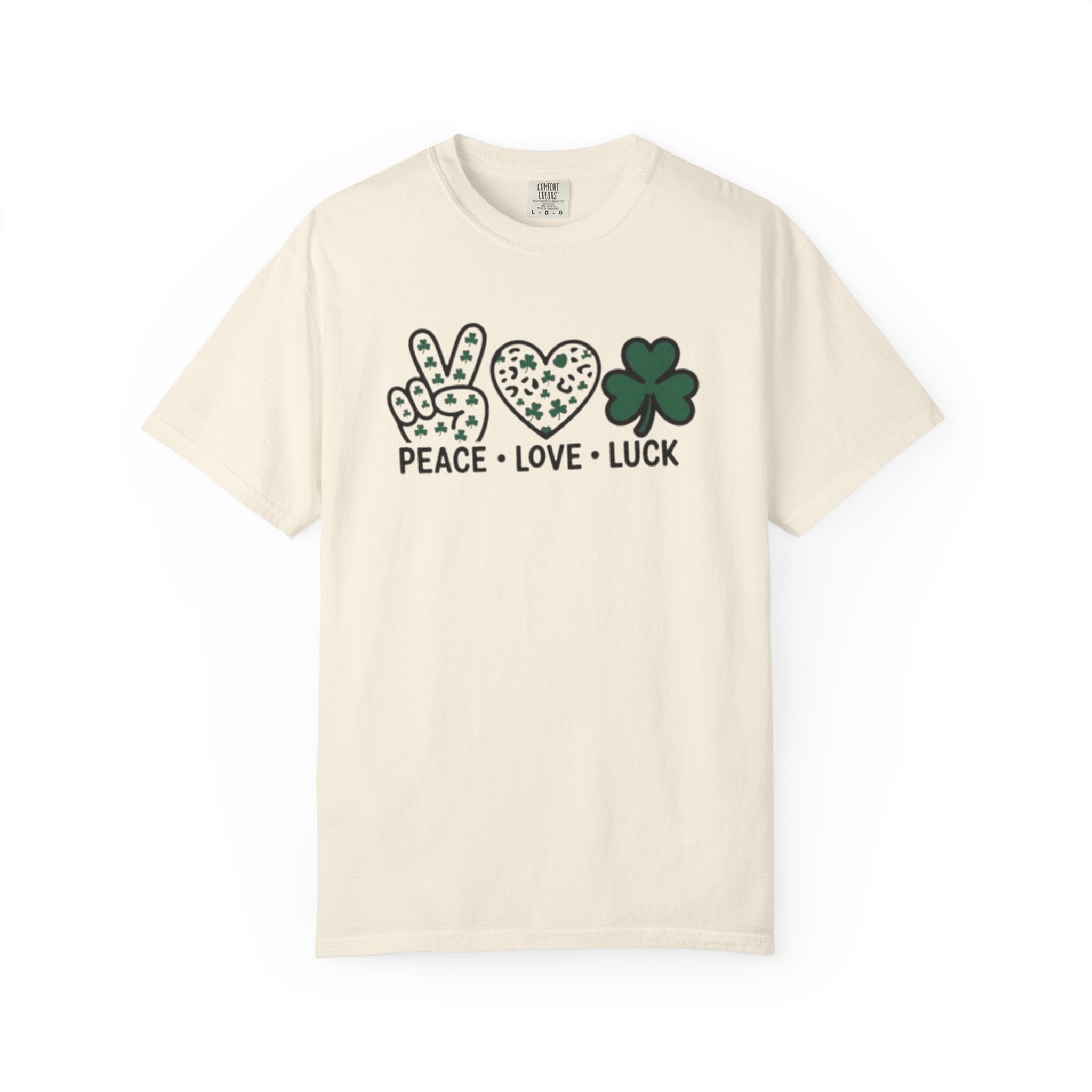Peace Love Luck T-Shirt — St. Patrick’s Day Shamrock Tee